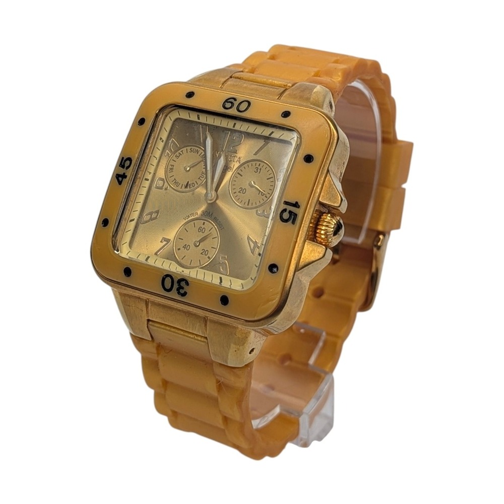 Invicta Angel Lady Women's GoldenWatch Square Silicone Strap Model 1309